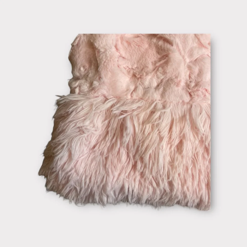 American Widgeon Pink Faux Fur Peplum Vest